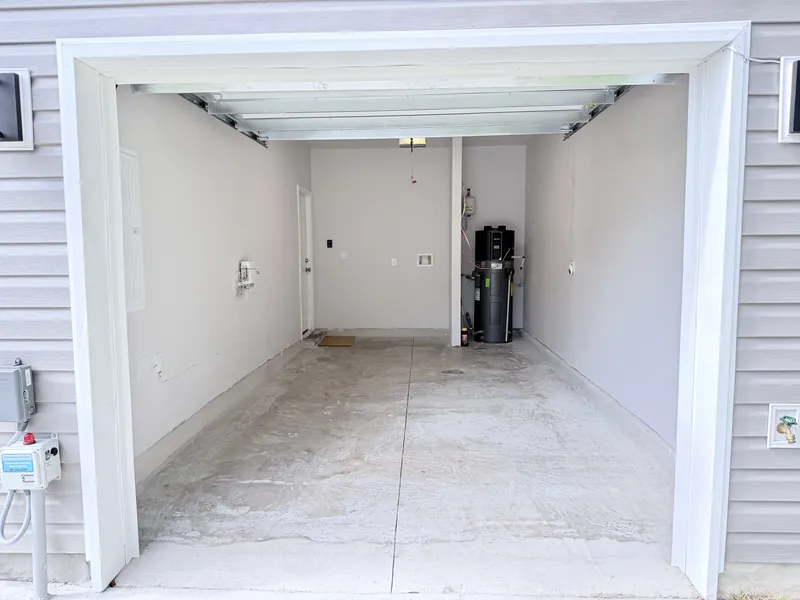 Attached private garage with interior access